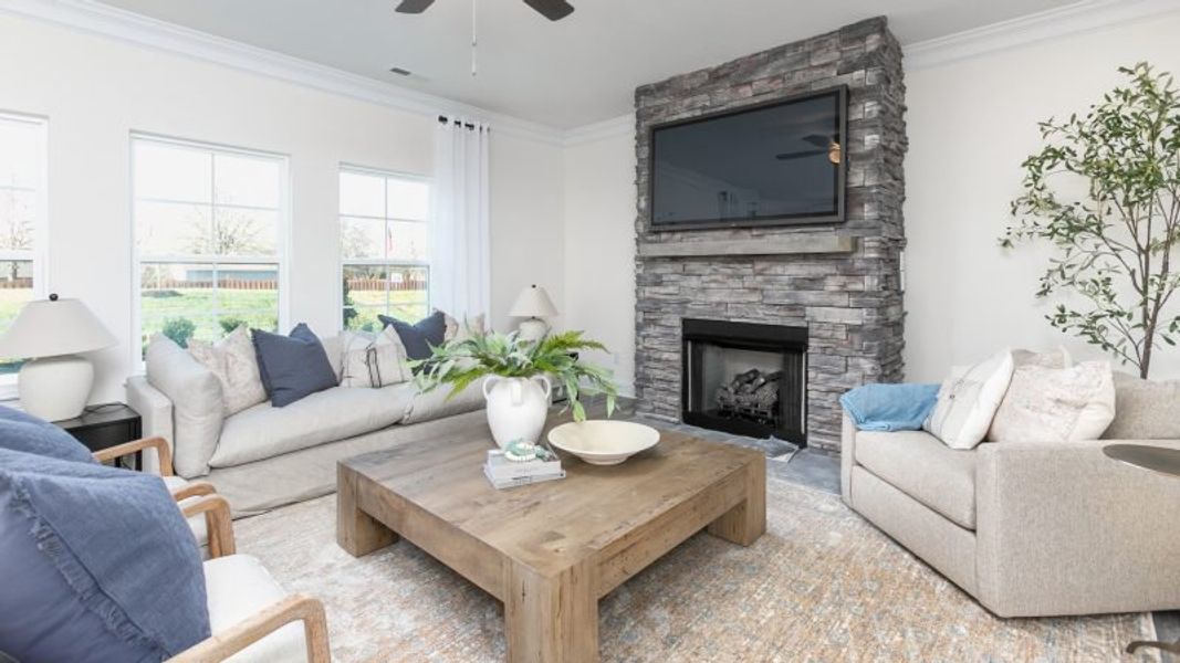 Furnished interior in a model home at Royal Pines in Trinity (Image 44).