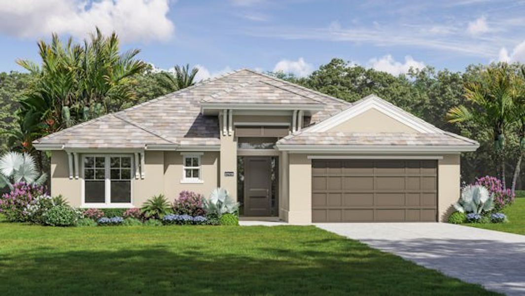 Front exterior of a home in the Raven's Landing community, located in Vero Beach, FL (Image 14).
