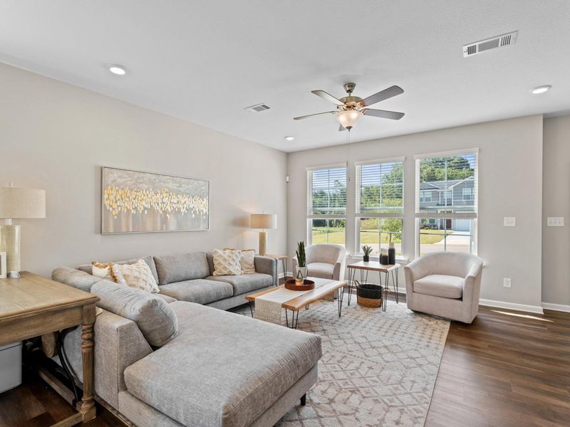 Furnished interior in a model home at Ivy Glen in Perry (Image 5). Furnished interior in a model home at Ivy Glen in Perry (Image 5).