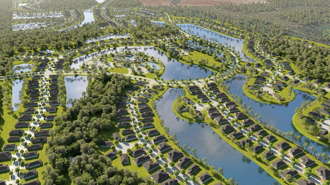 Aerial view of the Boca Royale Golf & Country Club Real Estate and Homes for Sale in Englewood, FL - Neal Communities community in Englewood, FL, showing layout and nearby surroundings (Image 12).