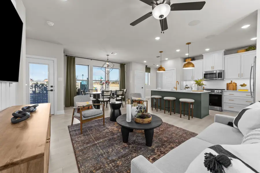 Furnished interior in a model home at Painted Tree Woodland West – Cottages in McKinney (Image 5).