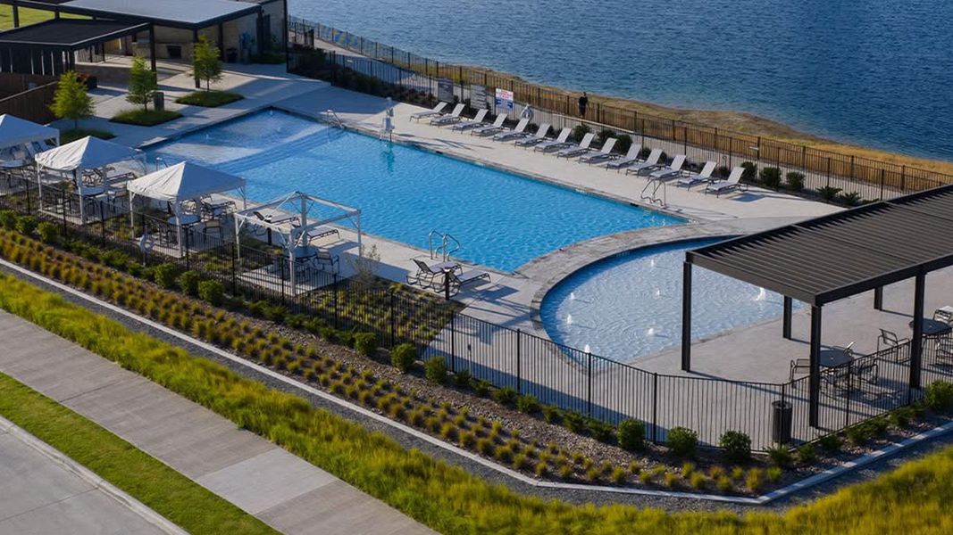 Aerial view of the Bluestem community in Rhome, TX, showing layout and nearby surroundings (Image 1).