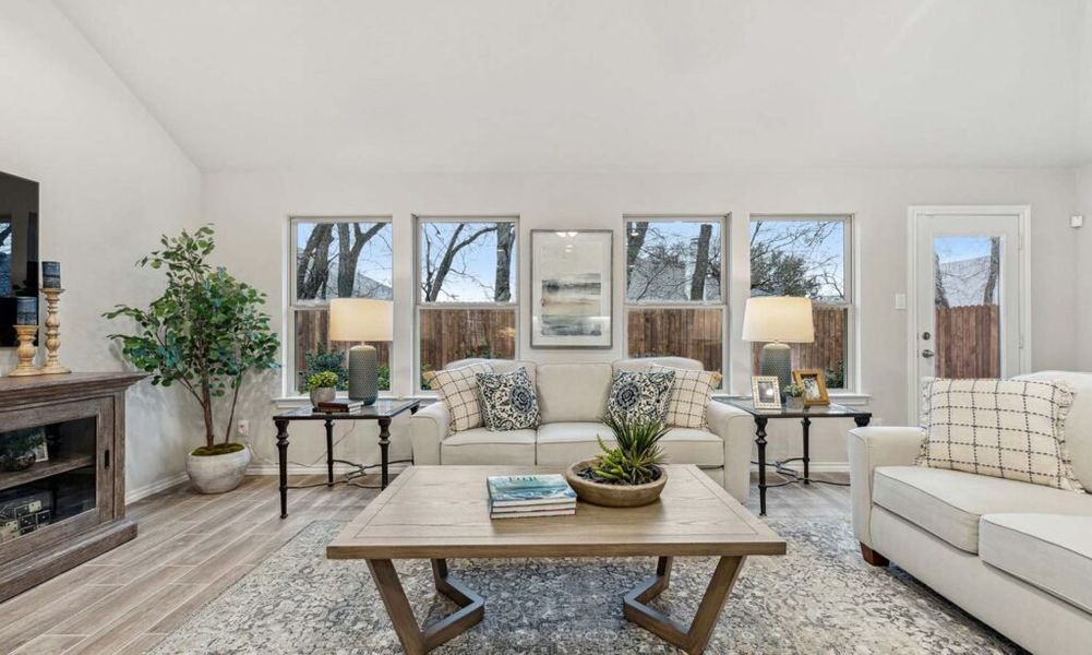 Furnished interior in a model home at Brookville Ranch in Fort Worth (Image 35).