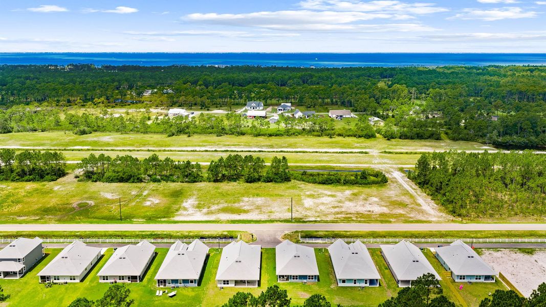 Aerial view of the Buffer Farms community in Port Saint Joe, FL, showing layout and nearby surroundings (Image 12).