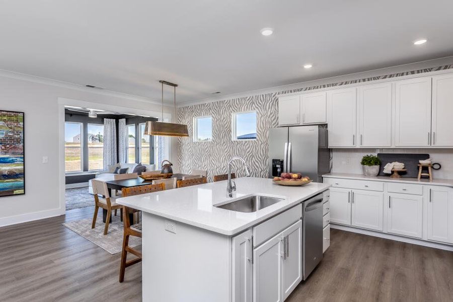 Furnished interior in a model home at Black Forest Pointe in Benson (Image 8).