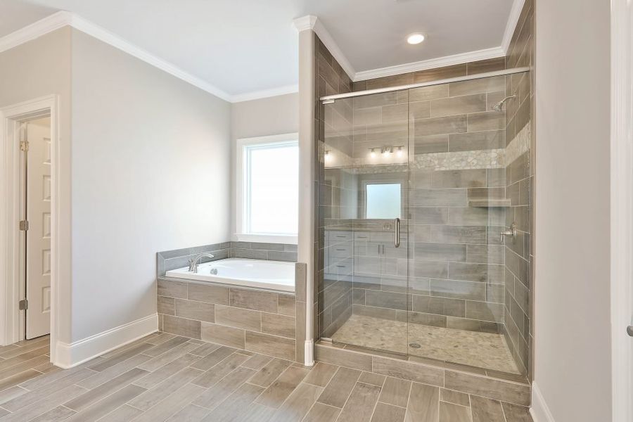 Furnished interior in a model home at Estates at Dorsett Bridge in Douglasville (Image 4).
