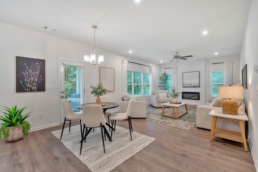 Furnished interior in a model home at Meadow Pines in Dallas (Image 17).