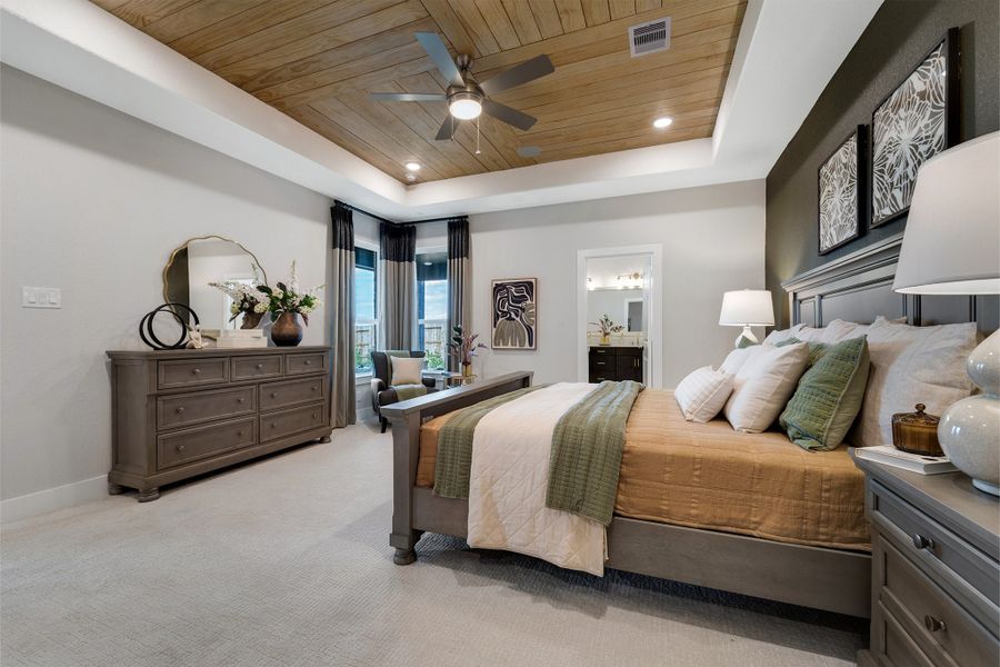 Furnished interior in a model home at Sunterra Lakes in Brookshire (Image 31).