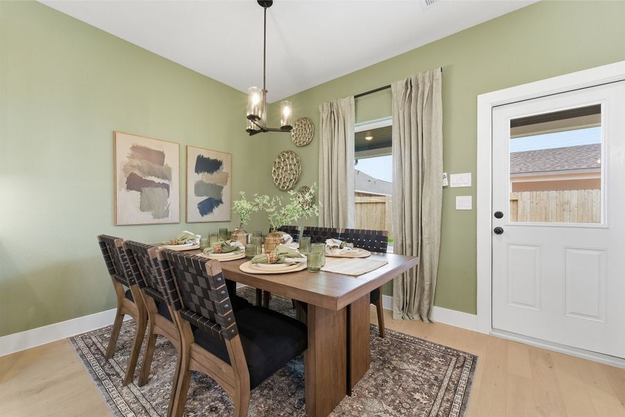 Furnished interior in a model home at Trails at Woodhaven Lakes in La Marque (Image 29).