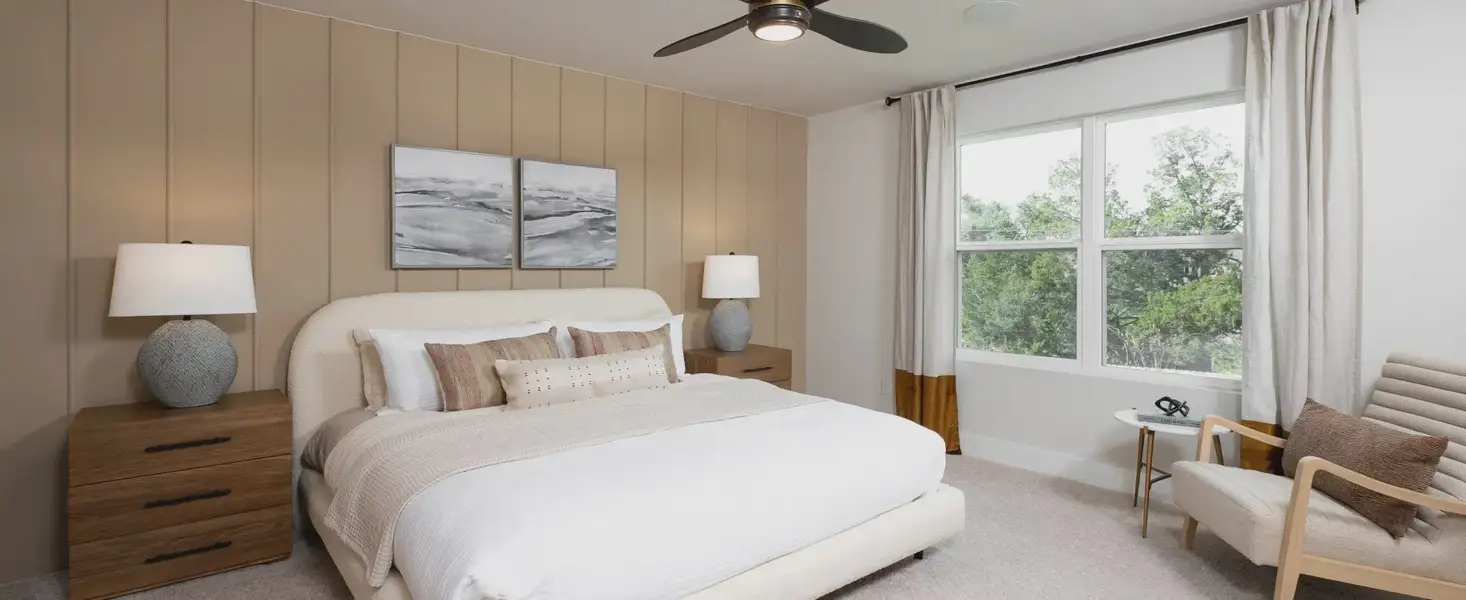 Furnished interior in a model home at Berry Creek Highlands in Georgetown (Image 7).