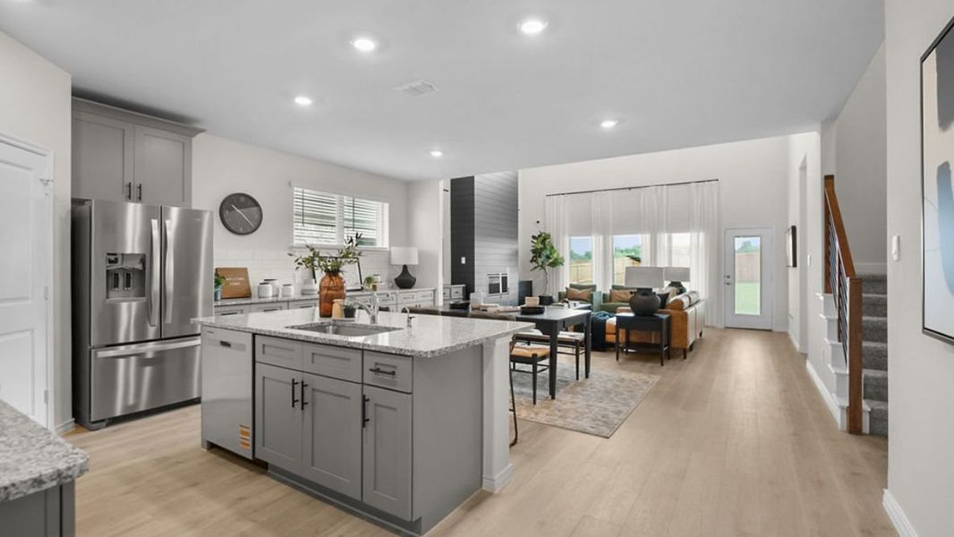 Furnished interior in a model home at The Landing at Hidden Lakes in McKinney (Image 8).