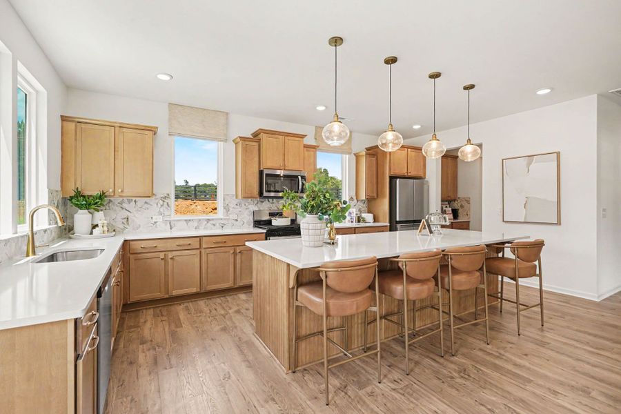 Furnished interior in a model home at Wendell Springs in Wendell (Image 6). Furnished interior in a model home at Wendell Springs in Wendell (Image 6).