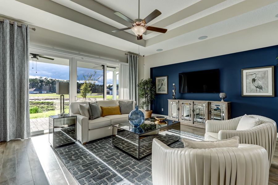 Furnished interior in a model home at Sandy Ridge in Yulee (Image 20). Furnished interior in a model home at Sandy Ridge in Yulee (Image 20).