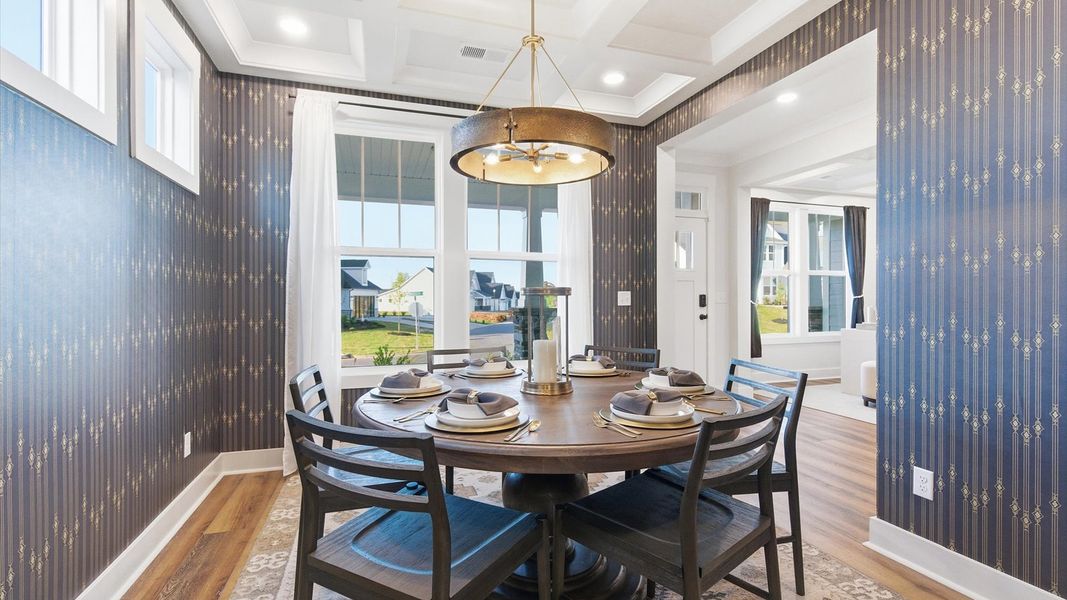 Furnished interior in a model home at Benjamin's Grove in Woodruff (Image 23).