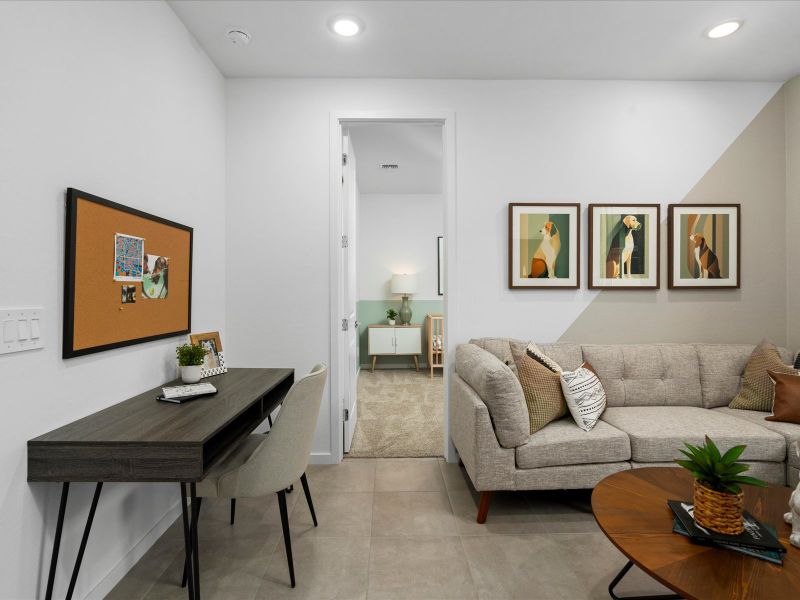 Furnished interior in a model home at San Tan Groves - Classic Series in San Tan Valley (Image 28).