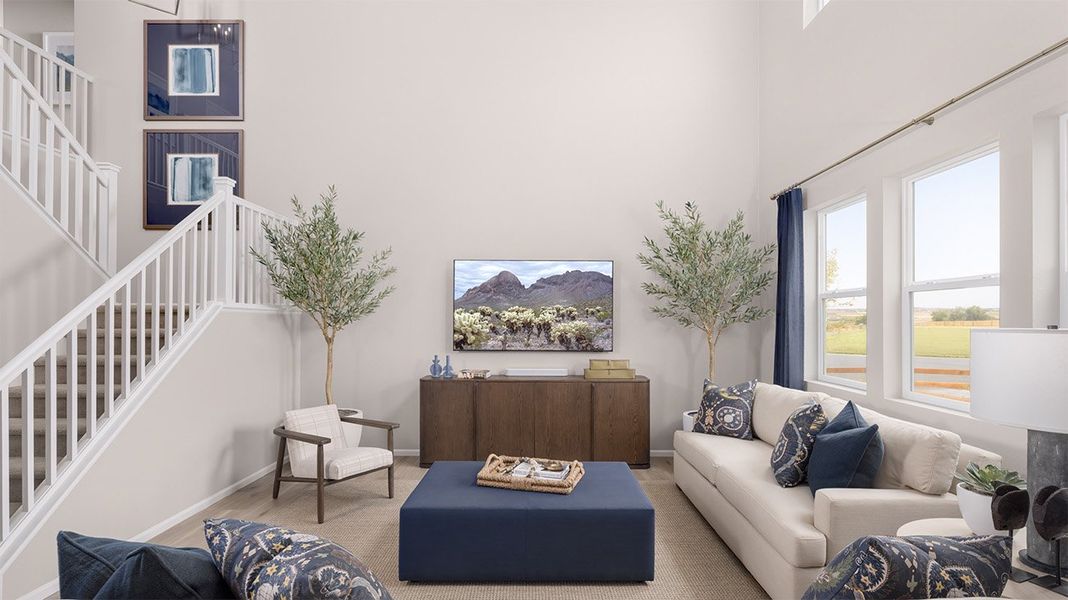 Furnished interior in a model home at The Estates Collection at Talon Pointe in Thornton (Image 26).