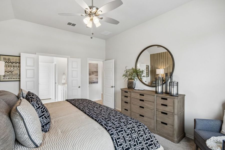 Furnished interior in a model home at Heartland in Crandall (Image 26).