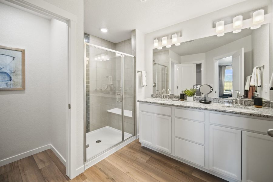 Furnished interior in a model home at The Glen in Colorado Springs (Image 26).