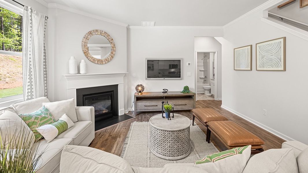 Furnished interior in a model home at Parkside at Carter Grove in Cartersville (Image 24). Furnished interior in a model home at Parkside at Carter Grove in Cartersville (Image 24).