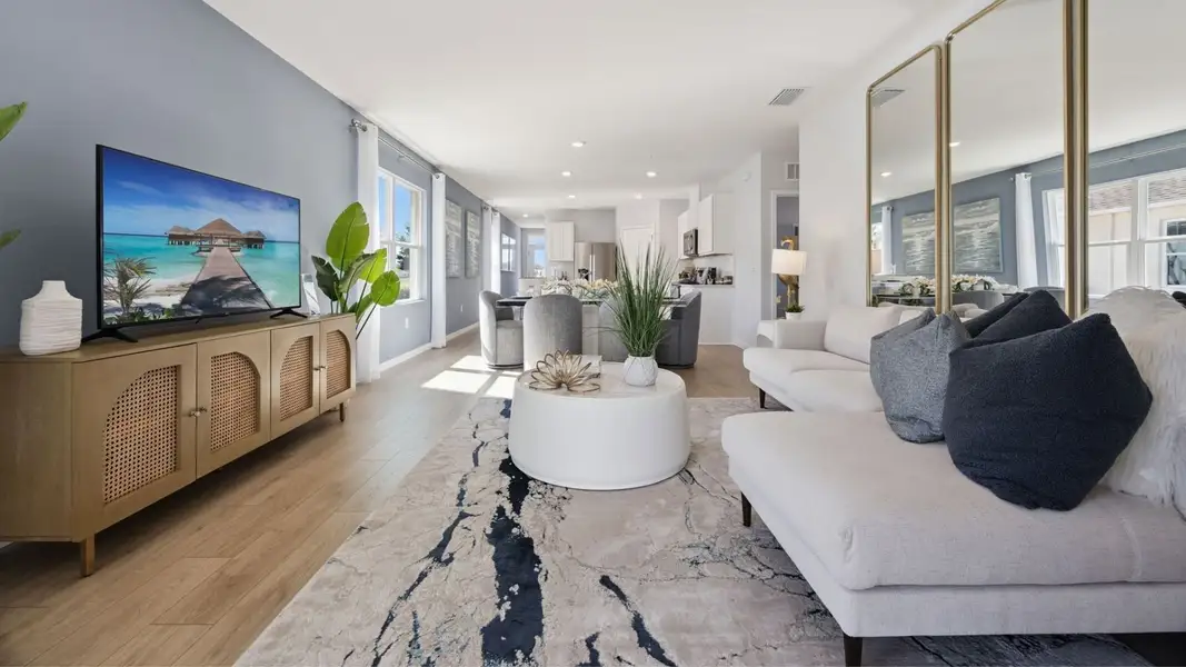 Furnished interior in a model home at Kindred in Kissimmee (Image 7).