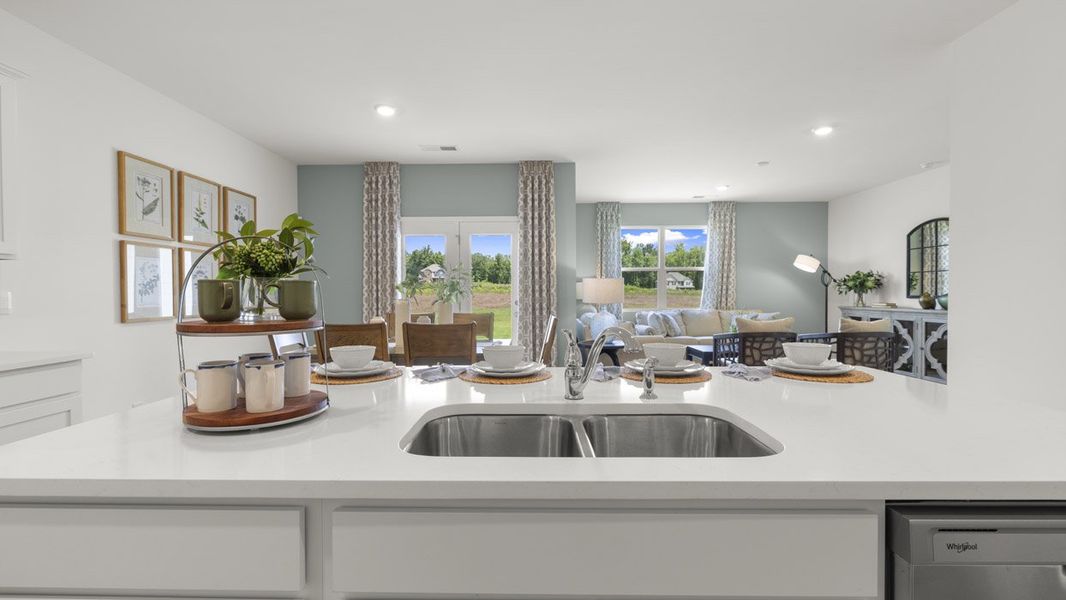 Furnished interior in a model home at Fox Crossing in Griffin (Image 6).