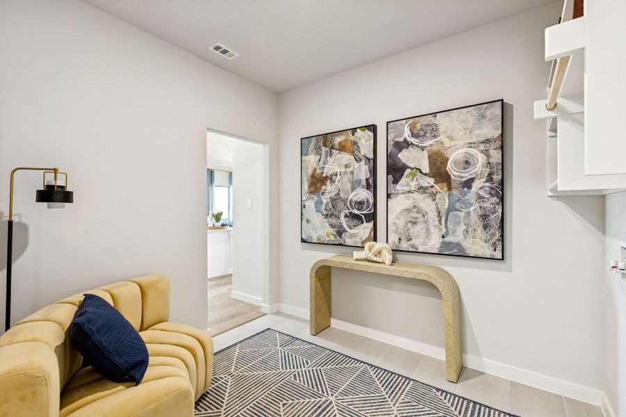 Utility Room in a Nicholson Ranch Magnolia Model Home in Lavon TX by Trophy Signature Homes