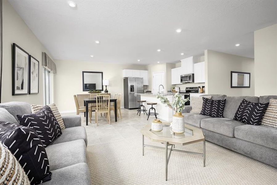 Furnished interior in a model home at Crystal Lake Preserve in Dundee (Image 4).