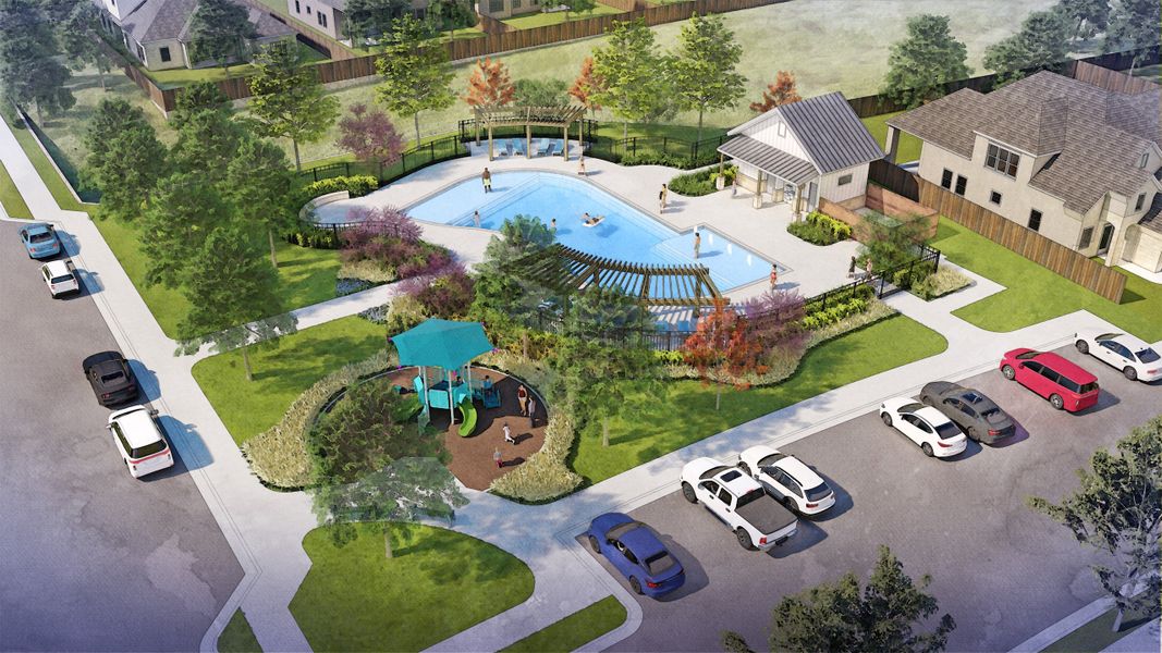 The in-community amenities at Parks at Foster Crossing