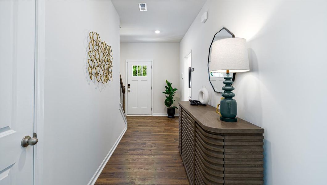 Furnished interior in a model home at Brandon Creek in Gastonia (Image 3).