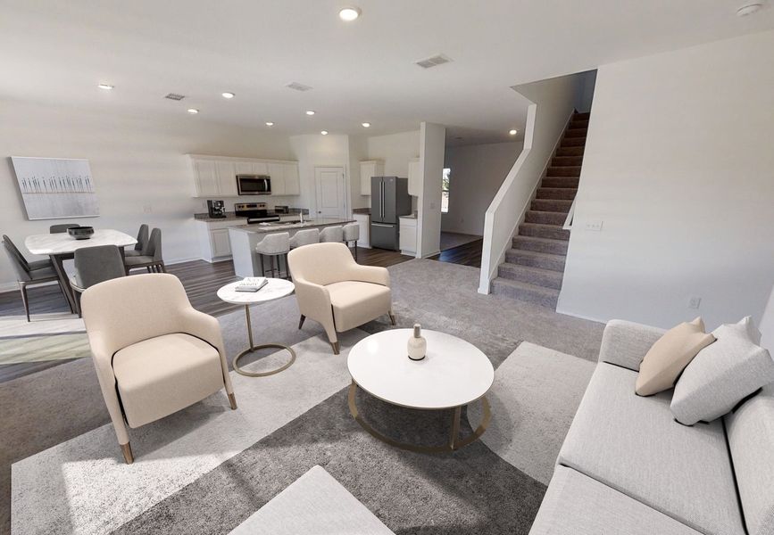 Furnished interior in a model home at The Meadows in Mebane (Image 6).