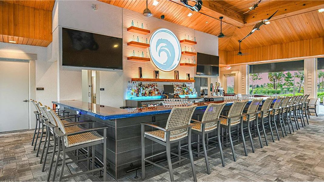 Lennar at Esplanade swimming pool Bahama Bar