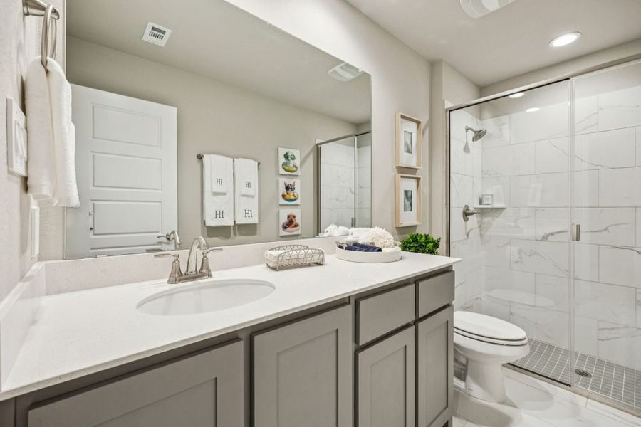 Furnished interior in a model home at Timberbrook in Justin (Image 39).