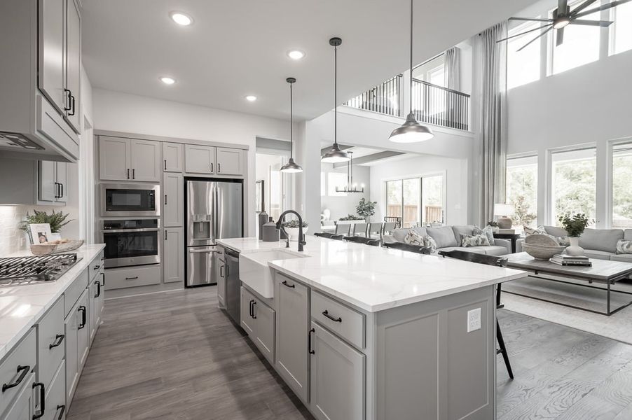 Furnished interior in a model home at Sienna 60’ in Missouri City (Image 11).