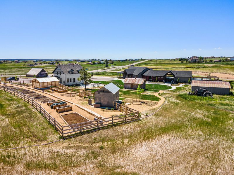 Aerial view of the Independence community in Elizabeth, CO, showing layout and nearby surroundings (Image 6).
