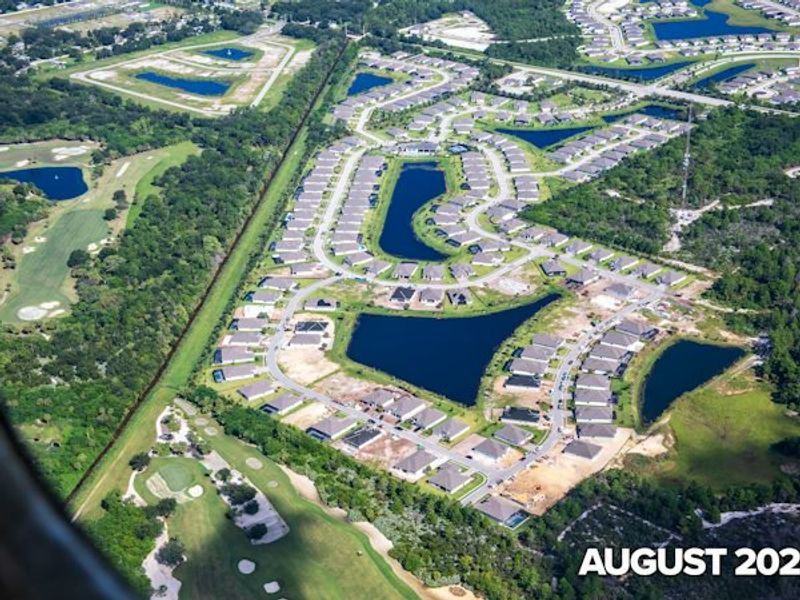 Aerial view of the High Pointe community in Vero Beach, FL, showing layout and nearby surroundings (Image 16).