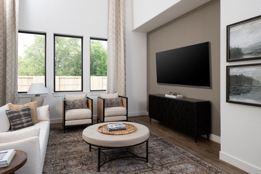 Furnished interior in a model home at Katy Lakes 60FT in Katy (Image 13). Furnished interior in a model home at Katy Lakes 60FT in Katy (Image 13).