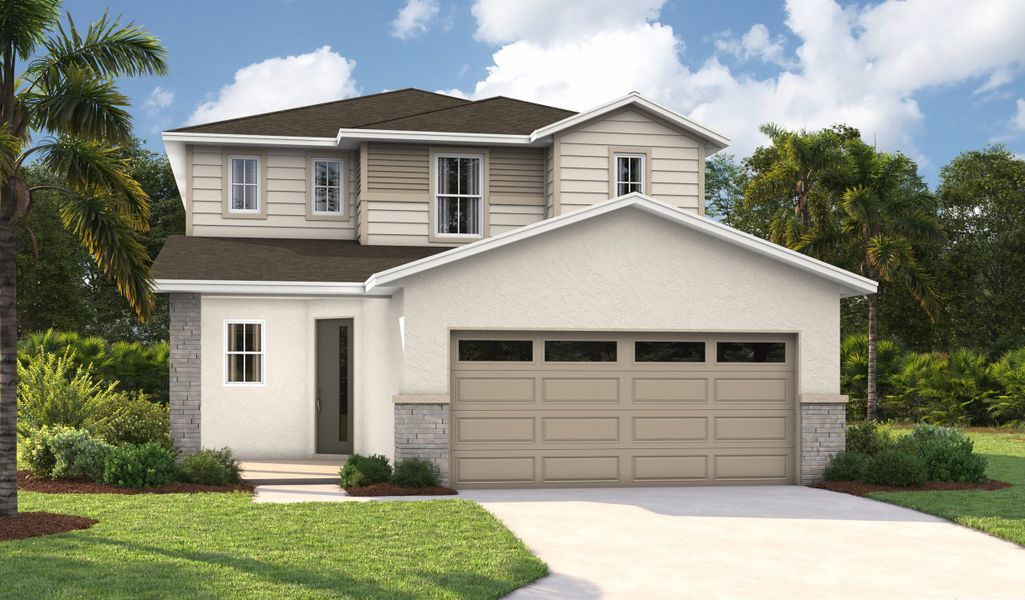 Front exterior of a home in the Waterset community, located in Ruskin, FL (Image 1).