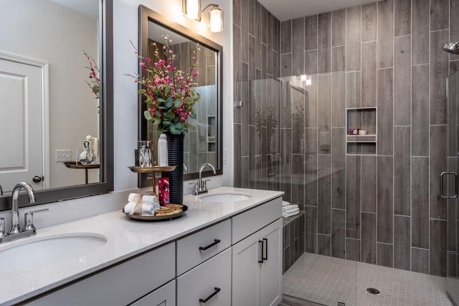 Furnished interior in a model home at The Walk at East Village in Clayton (Image 35). Furnished interior in a model home at The Walk at East Village in Clayton (Image 35).