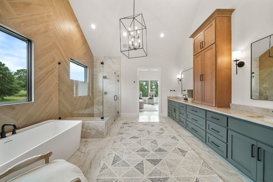 Furnished interior in a model home at Twinwood in Simonton (Image 12).