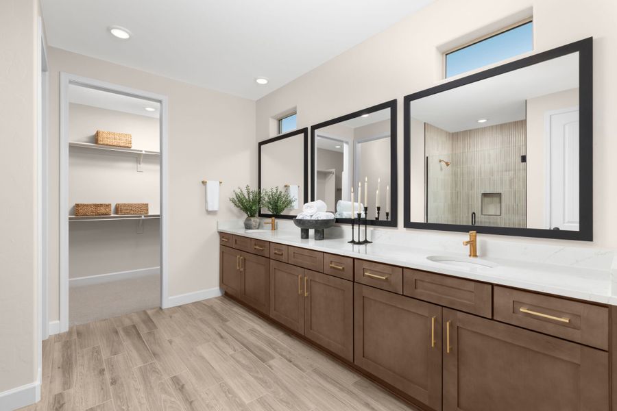 Furnished interior in a model home at Covena Pointe in Tucson (Image 18). Furnished interior in a model home at Covena Pointe in Tucson (Image 18).