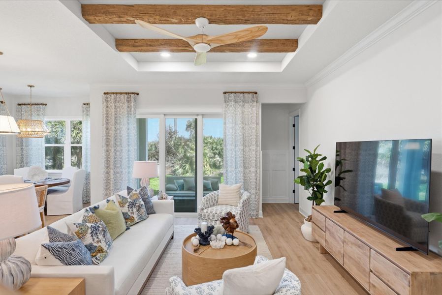 Furnished interior in a model home at Beachview Cove in Ormond Beach (Image 37).