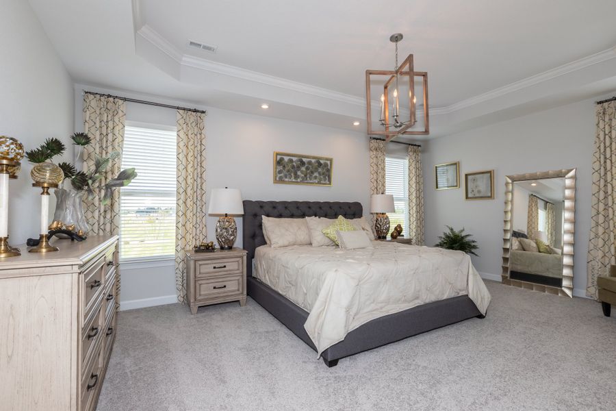 Furnished interior in a model home at The Gables in Moyock (Image 30).