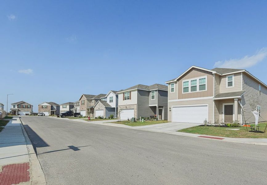 Front exterior of a home in the The Wilder community, located in Adkins, TX (Image 3).