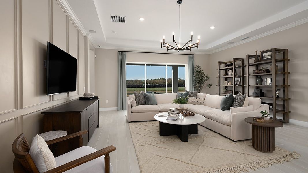 Furnished interior in a model home at Esplanade at Wellen Park in Englewood (Image 34).