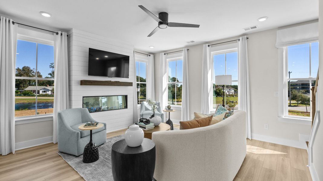 Furnished interior in a model home at Park Circle Single Family Homes in North Charleston (Image 11).