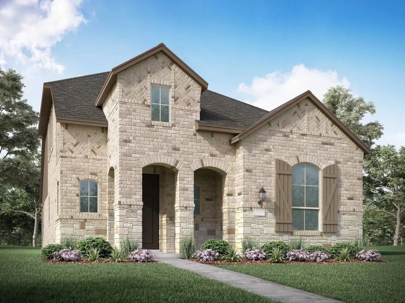Front exterior of a home in the Mantua Point: 40ft. lots community, located in Van Alstyne, TX (Image 16).