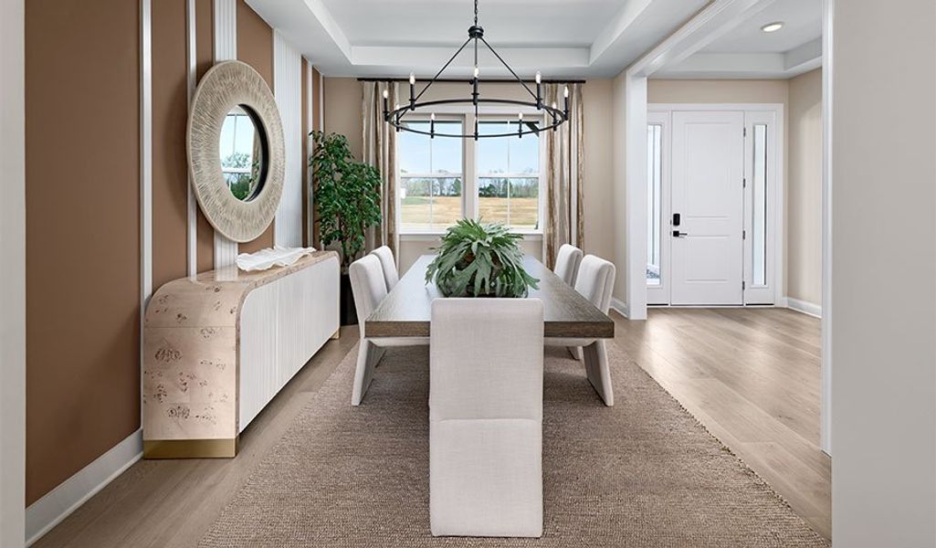 Furnished interior in a model home at August Park in Spring Hill (Image 40).