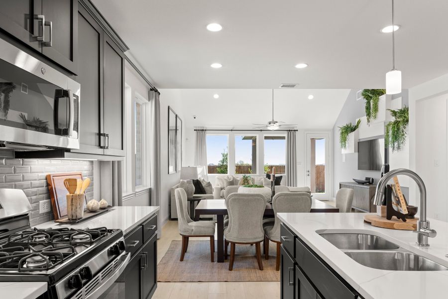 Furnished interior in a model home at South Meadow in Melissa (Image 9).