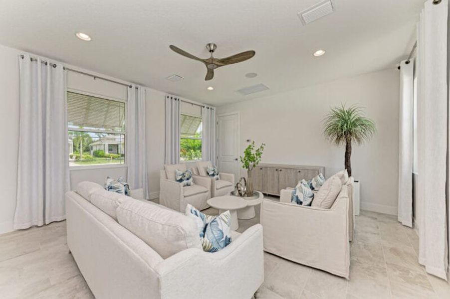 Furnished interior in a model home at The Laurels in Parrish (Image 55).