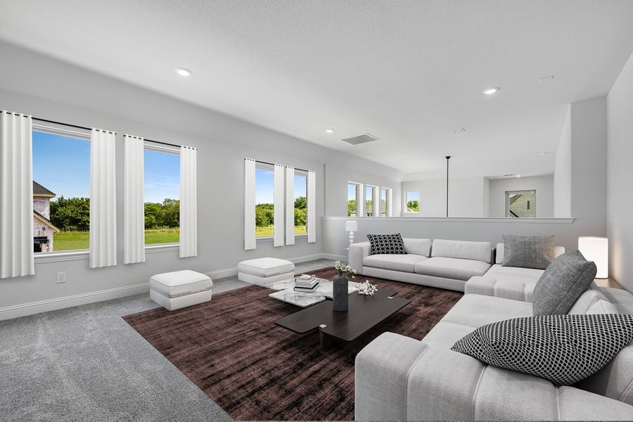 Furnished interior in a model home at The Ranch at Uptown Celina 40s in Celina (Image 53).